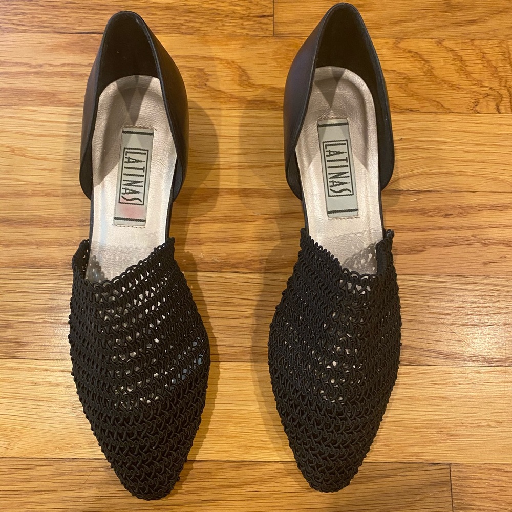 Black, Mesh, Pumps